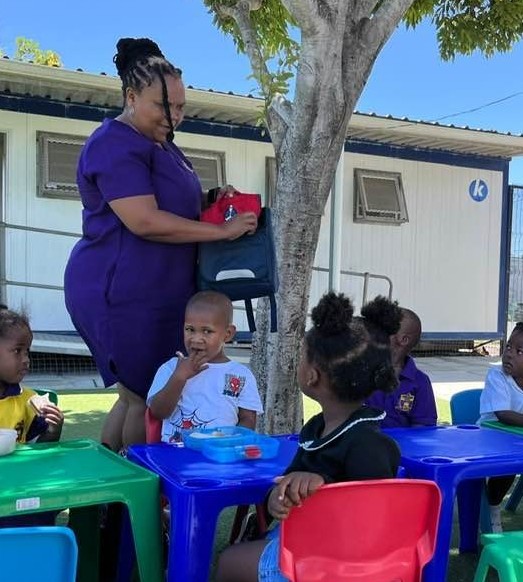 Principal with kids